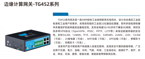 边缘智能物联网关TG452